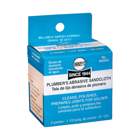 B & K Harvey's 2 yd L X 1.5 W 120 Grit Aluminum Oxide Sanding Cloth 1 pk 095005